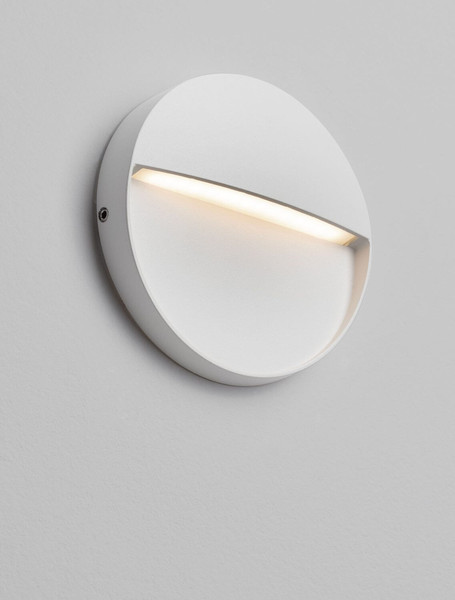 Nova Luce LED Außen-Wandleuchte Toby 3W warmweiss 3000K IP54 salzwasserfest Weiß Aluminium Ø11cm 9030814