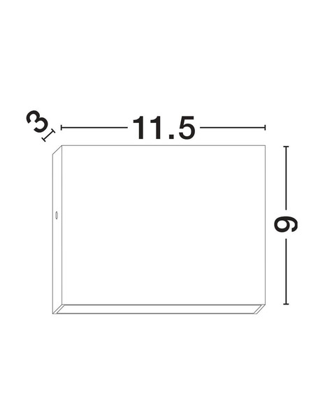 Nova Luce LED Außen-Wandleuchte Tick 7W warmweiss 3000K IP54 salzwasserfest Schwarz Aluminium 11,5x9cm 9030817