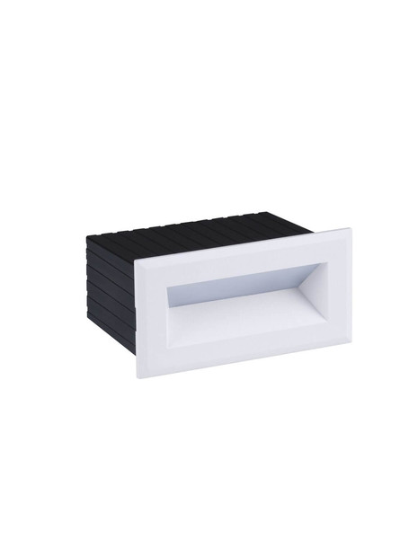 Nova Luce LED Wandeinbauleuchte Vivion 1W warmweiss 3000K IP54 salzwasserfest Weiß 10x6,5cm 9030820