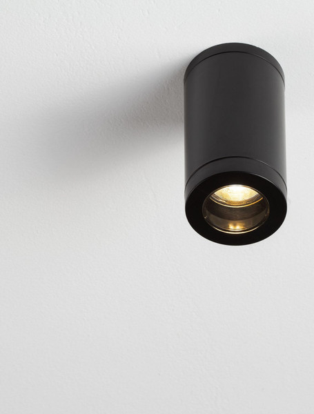 Nova Luce Außen-Deckenleuchte Spot GU10 IP54 salzwasserfest Schwarz Ø8cm 9030821
