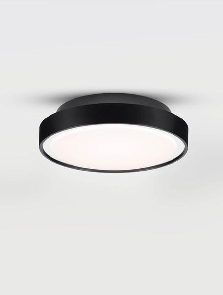 Nova Luce LED Außen-Deckenleuchte Sky 15W warmweiss 3000K IP65 salzwasserfest Schwarz Aluminium Ø30cm 9030823