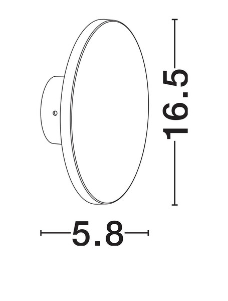 Nova Luce LED Außen-Wandleuchte Tower 8W warmweiss 3000K IP65 salzwasserfest Schwarz Ø16,5cm 9030824