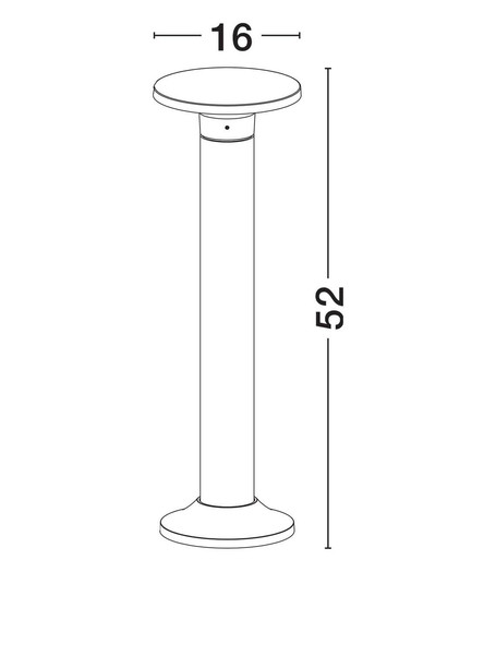 Nova Luce LED Wegeleuchte Tower 8W warmweiss 3000K IP65 salzwasserfest Schwarz 52cm 9030826