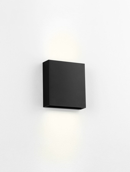 Nova Luce LED Außen-Wandleuchte Way 6W warmweiss 3000K IP65 salzwasserfest Schwarz Aluminium 14x13cm 9030829