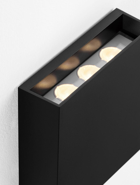 Nova Luce LED Außen-Wandleuchte Way 6W warmweiss 3000K IP65 salzwasserfest Schwarz Aluminium 14x13cm 9030829