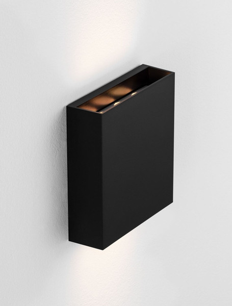 Nova Luce LED Außen-Wandleuchte Way 6W warmweiss 3000K IP65 salzwasserfest Schwarz Aluminium 14x13cm 9030829