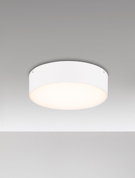 Nova Luce LED Außen-Deckenleuchte Judi 20W warmweiss 3000K IP65 salzwasserfest Weiß Aluminium Ø21cm 9030836
