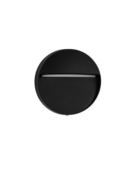 Nova Luce LED Außen-Wandleuchte Nectar 3W warmweiss 3000K IP65 salzwasserfest Anthrazit Aluminium Ø12cm 9030838