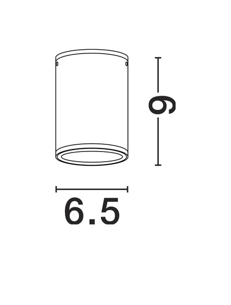 Nova Luce LED Außen-Deckenleuchte Lumina 6W warmweiss 3000K IP65 salzwasserfest Anthrazit Aluminium Ø6,5cm 9030842