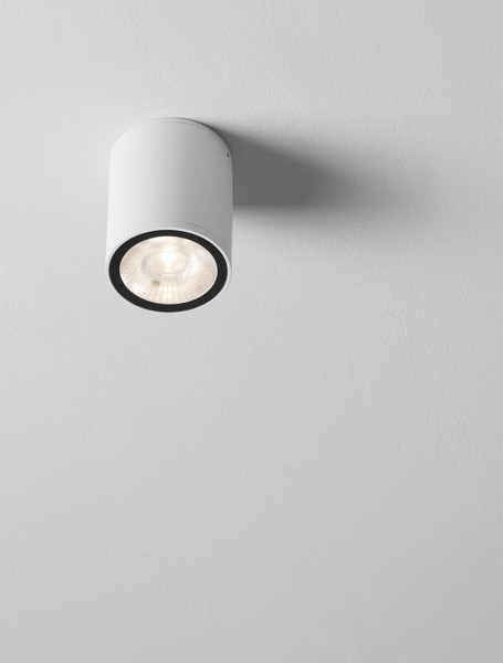 Nova Luce LED Außen-Deckenleuchte Lumina 9W warmweiss 3000K IP65 salzwasserfest Weiß Aluminium Ø8cm 9030845