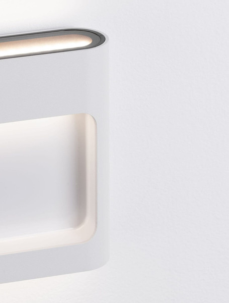 Nova Luce LED Außen-Wandleuchte Tall 9W warmweiss 3000K IP54 salzwasserfest Weiß Aluminium 13,5x12,5cm 9030863