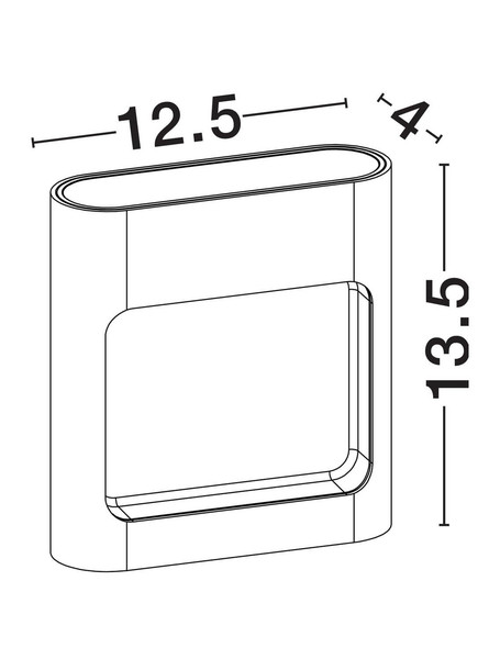 Nova Luce LED Außen-Wandleuchte Tall 9W warmweiss 3000K IP54 salzwasserfest Weiß Aluminium 13,5x12,5cm 9030863