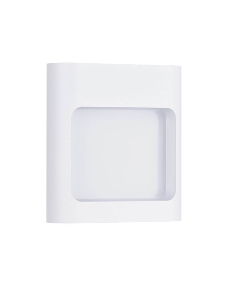 Nova Luce LED Außen-Wandleuchte Tall 6W warmweiss 3000K IP54 salzwasserfest Weiß Aluminium 13,5x12,5cm 9030864