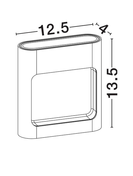 Nova Luce LED Außen-Wandleuchte Tall 6W warmweiss 3000K IP54 salzwasserfest Weiß Aluminium 13,5x12,5cm 9030864