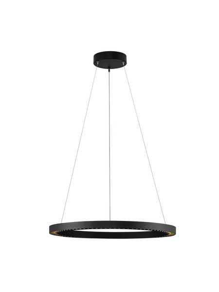 Nova Luce LED Pendelleuchte Deos dimmbar 27W warmweiss 3000K Schwarz Aluminium Ø65cm 9030894
