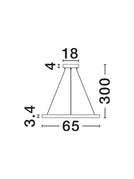 Nova Luce LED Pendelleuchte Deos dimmbar 27W warmweiss 3000K Schwarz Aluminium Ø65cm 9030894