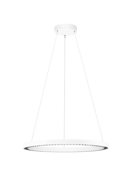 Nova Luce LED Pendelleuchte Deos dimmbar 27W warmweiss 3000K Weiß Aluminium Ø65cm 9030895