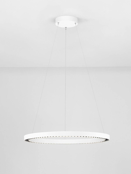 Nova Luce LED Pendelleuchte Deos dimmbar 27W warmweiss 3000K Weiß Aluminium Ø65cm 9030895