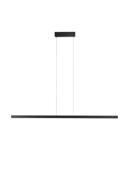 Nova Luce LED Pendelleuchte Deos dimmbar 25W warmweiss 3000K Schwarz Aluminium 159x3cm 9030896