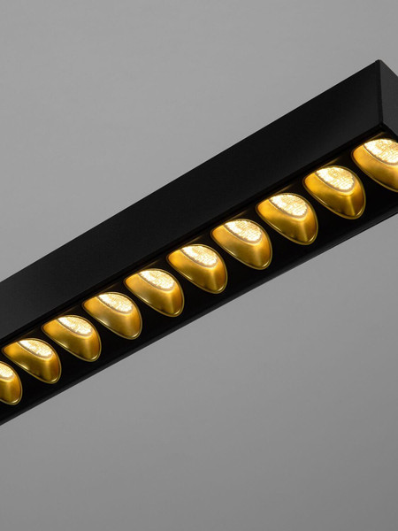 Nova Luce LED Pendelleuchte Deos dimmbar 25W warmweiss 3000K Schwarz Aluminium 159x3cm 9030896