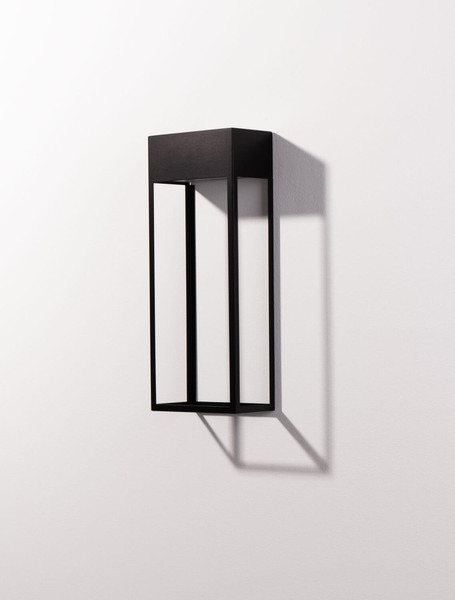 Nova Luce LED Außen-Wandleuchte Moby 20W warmweiss 3000K IP65 salzwasserfest Schwarz Aluminium Edelstahl 40x16cm 9030900