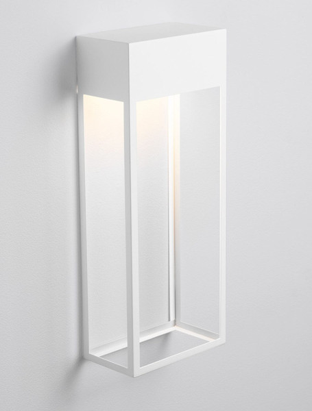 Nova Luce LED Außen-Wandleuchte Moby 20W warmweiss 3000K IP65 salzwasserfest Weiß Aluminium Edelstahl 40x16cm 9030901