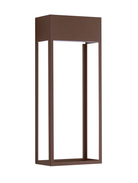 Nova Luce LED Außen-Wandleuchte Moby 20W warmweiss 3000K IP65 salzwasserfest Cortenstahl Aluminium Edelstahl 40x16cm 9030902