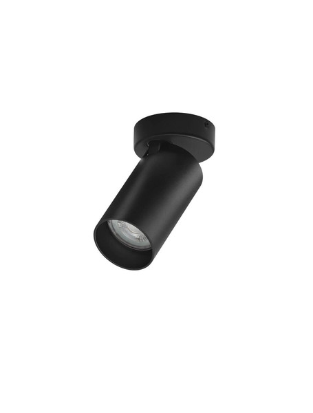 Nova Luce Deckenleuchte Oso schwenkbar GU10 Schwarz Aluminium Ø7cm 9030910