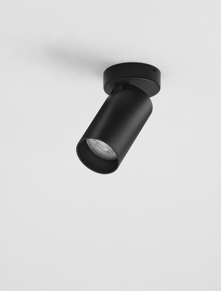 Nova Luce Deckenleuchte Oso schwenkbar GU10 Schwarz Aluminium Ø7cm 9030910