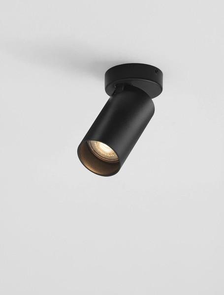 Nova Luce Deckenleuchte Oso schwenkbar GU10 Schwarz Aluminium Ø7cm 9030910