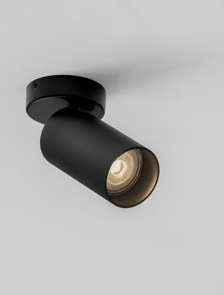 Nova Luce Deckenleuchte Oso schwenkbar GU10 Schwarz Aluminium Ø7cm 9030910