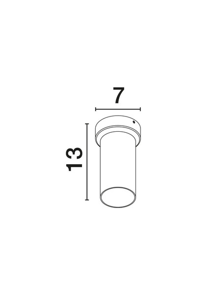 Nova Luce Deckenleuchte Oso schwenkbar GU10 Weiß Aluminium Ø7cm 9030911