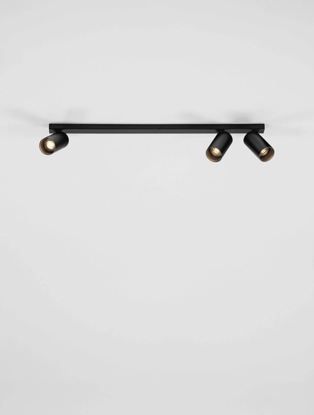 Nova Luce Deckenleuchte Oso schwenkbar 3-flammig 3xGU10 Schwarz Aluminium 70x8cm 9030912