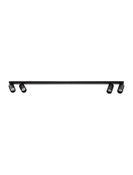 Nova Luce Deckenleuchte Oso schwenkbar 4-flammig 4xGU10 Schwarz Aluminium 120x8cm 9030914