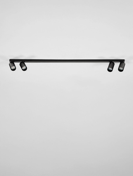 Nova Luce Deckenleuchte Oso schwenkbar 4-flammig 4xGU10 Schwarz Aluminium 120x8cm 9030914