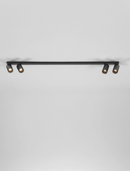 Nova Luce Deckenleuchte Oso schwenkbar 4-flammig 4xGU10 Schwarz Aluminium 120x8cm 9030914