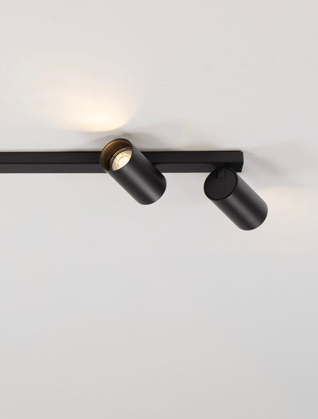 Nova Luce Deckenleuchte Oso schwenkbar 4-flammig 4xGU10 Schwarz Aluminium 120x8cm 9030914