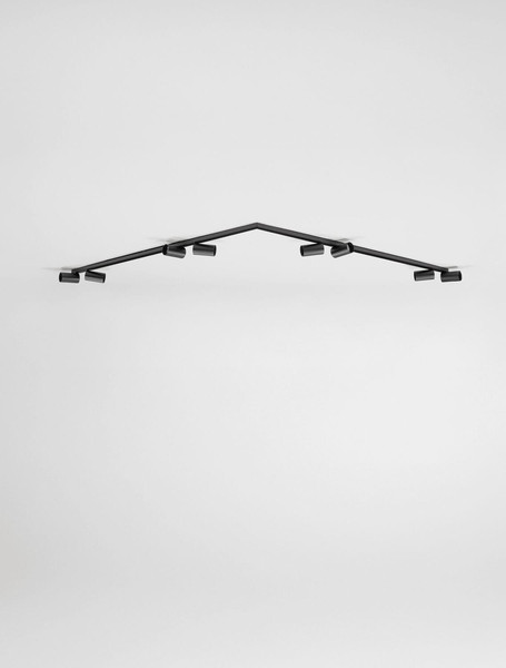 Nova Luce Deckenleuchte Oso schwenkbar 8-flammig 8xGU10 Schwarz Aluminium 300x8cm 9030918