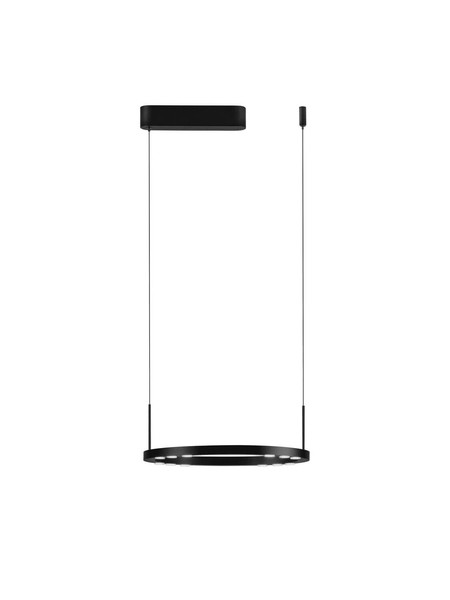 Nova Luce LED Pendelleuchte Lunette dimmbar 28W warmweiss 3000K Schwarz Aluminium Ø40cm 9030924