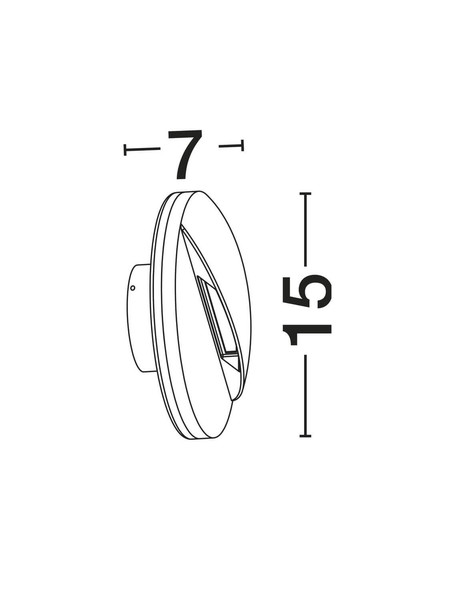 Nova Luce LED Außen-Wandleuchte Pan 9W warmweiss 3000K IP54 salzwasserfest Cortenstahl Aluminium Ø15cm 9030933