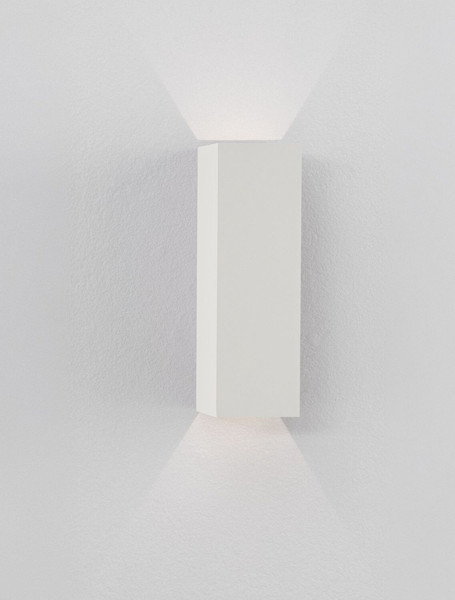Nova Luce LED Außen-Wandleuchte Orion 4W warmweiss 3000K IP54 salzwasserfest Weiß Aluminium 16x8cm 9030936