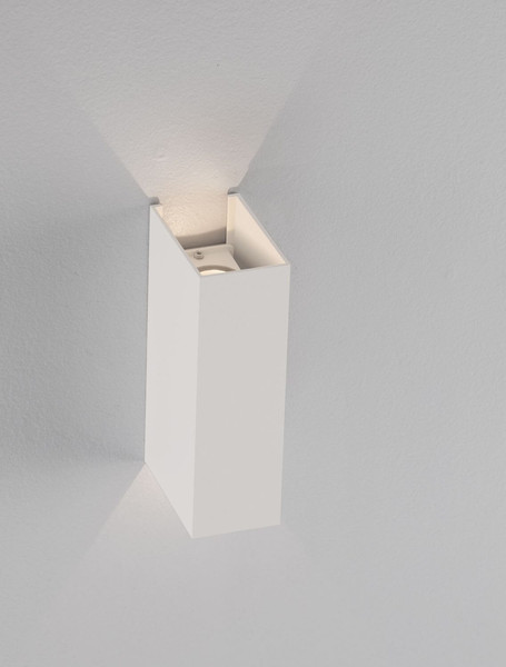 Nova Luce LED Außen-Wandleuchte Orion 4W warmweiss 3000K IP54 salzwasserfest Weiß Aluminium 16x8cm 9030936
