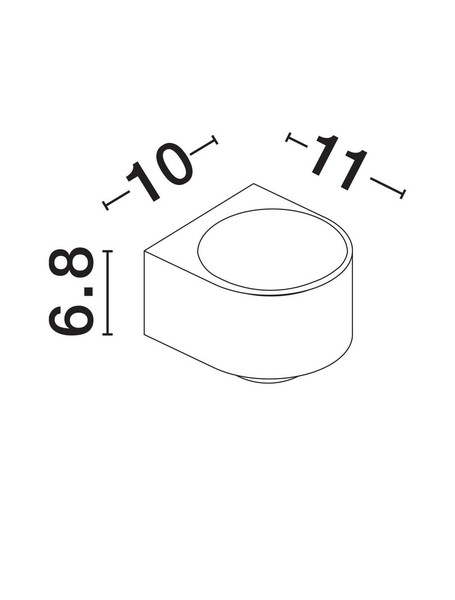 Nova Luce LED Außen-Wandleuchte Opera 11W warmweiss 3000K IP54 salzwasserfest Anthrazit Aluminium 11x10cm 9030937