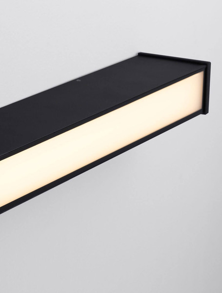 Nova Luce LED Außen-Deckenleuchte Nova 21W warmweiss 3000K IP65 salzwasserfest Anthrazit Aluminium 50x9cm 9030943