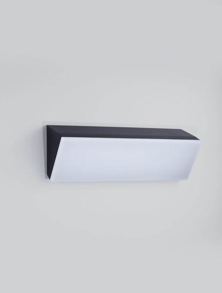 Nova Luce LED Außen-Wandleuchte Keen 41W warmweiss 3000K IP65 salzwasserfest Anthrazit Aluminium 60x18cm 9030946