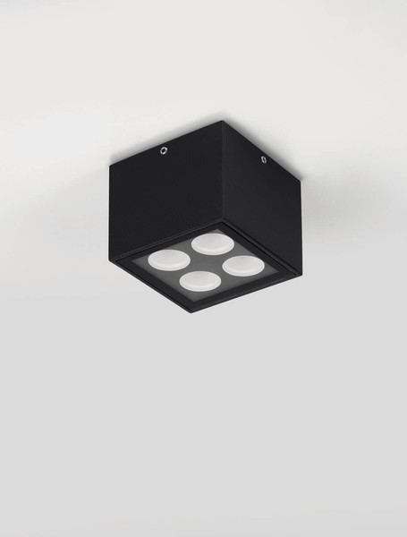 Nova Luce LED Außen-Deckenleuchte Jax 8W warmweiss 3000K IP54 salzwasserfest Anthrazit Aluminium 8x8cm 9030947