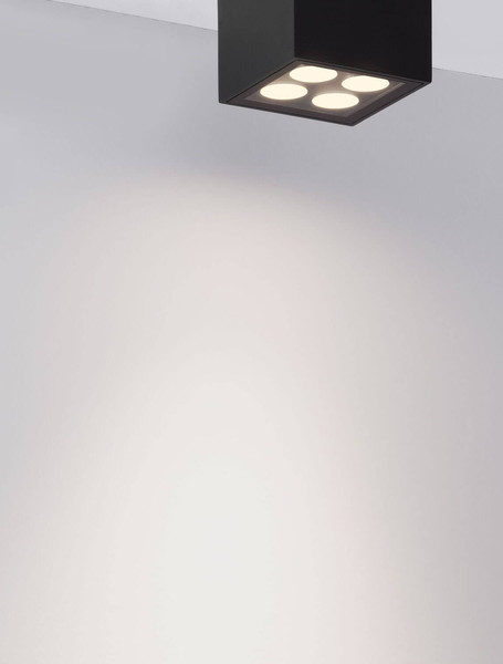Nova Luce LED Außen-Deckenleuchte Jax 8W warmweiss 3000K IP54 salzwasserfest Anthrazit Aluminium 8x8cm 9030947