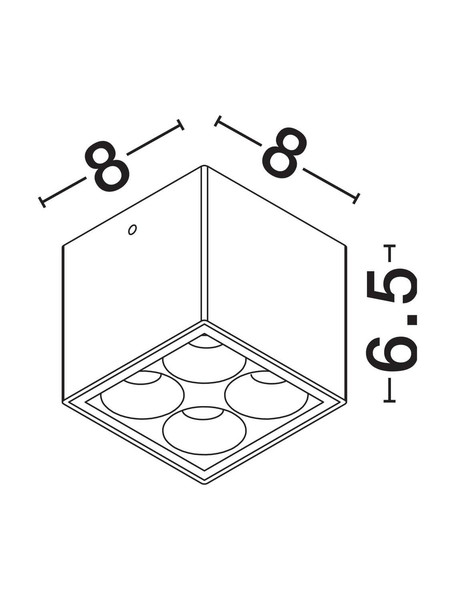 Nova Luce LED Außen-Deckenleuchte Jax 8W warmweiss 3000K IP54 salzwasserfest Anthrazit Aluminium 8x8cm 9030947