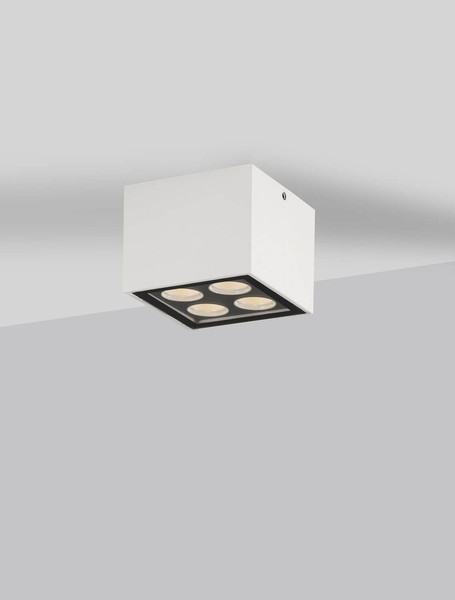 Nova Luce LED Außen-Deckenleuchte Jax 8W warmweiss 3000K IP54 salzwasserfest Weiß Aluminium 8x8cm 9030948