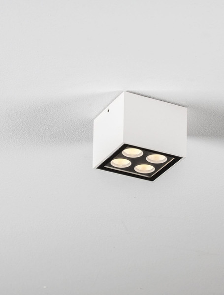 Nova Luce LED Außen-Deckenleuchte Jax 8W warmweiss 3000K IP54 salzwasserfest Weiß Aluminium 8x8cm 9030948